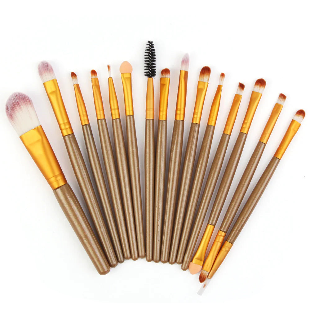 15 Pieces Makeup Brush Set - WanderMart Co.