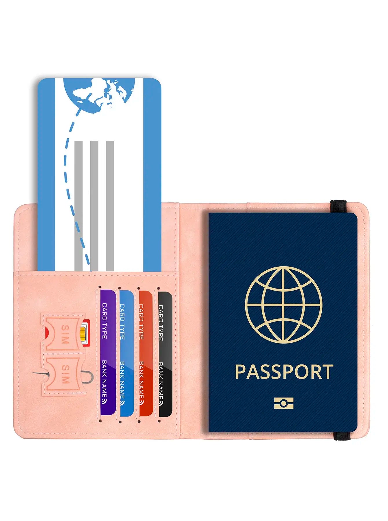 Blocking Passport Holder Leather Travel Wallet - WanderMart Co.