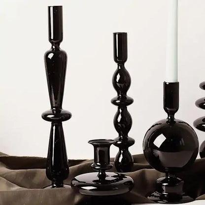 Rue Glass Candlestick - WanderMart Co.