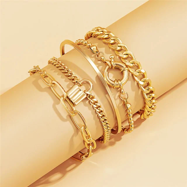 5 Pieces Bohemian Bracelets Set for Women - WanderMart Co.