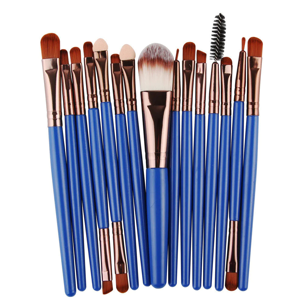 15 Pieces Makeup Brush Set - WanderMart Co.