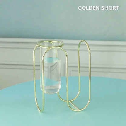 Creative Golden Glass Vase - WanderMart Co.