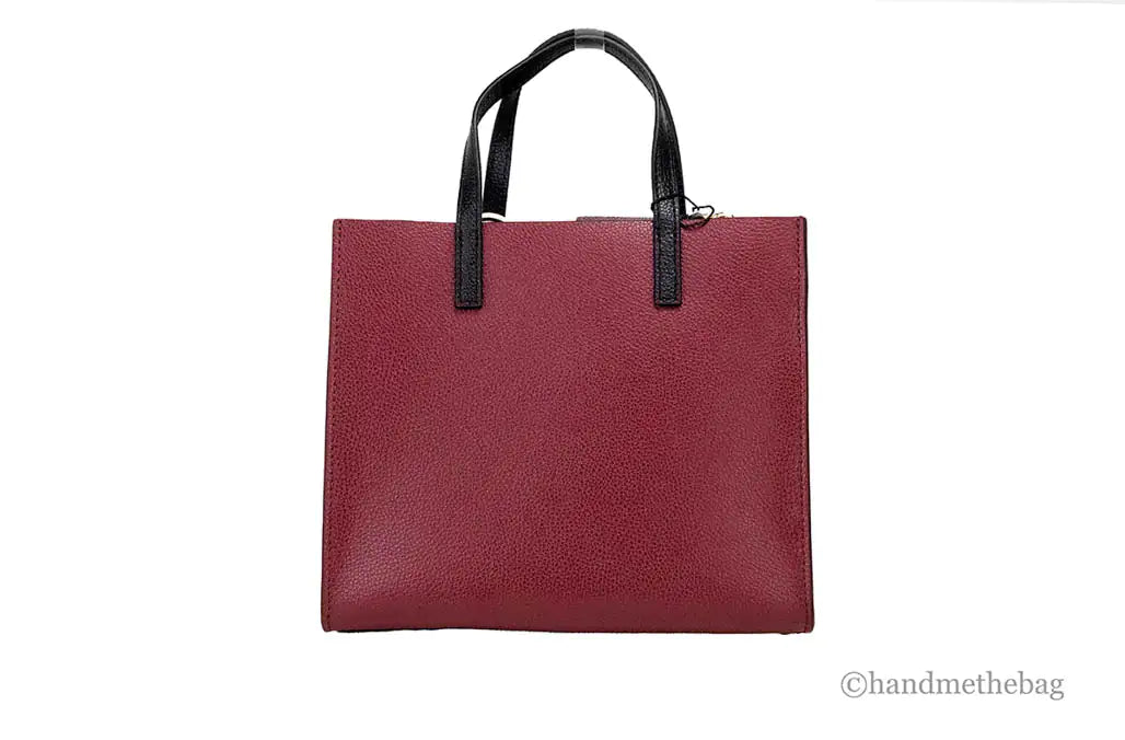 Marc Jacobs Grind Mini Pomegranate Colorblock Leather Tote - WanderMart Co.