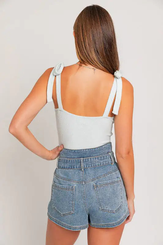 Strap Tie Bodysuit - WanderMart Co.