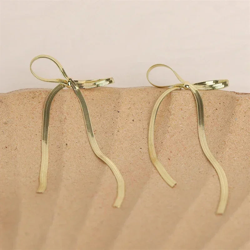 Bowknot Dangle Earrings - WanderMart Co.