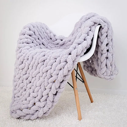 Chunky Knitted Blanket - WanderMart Co.