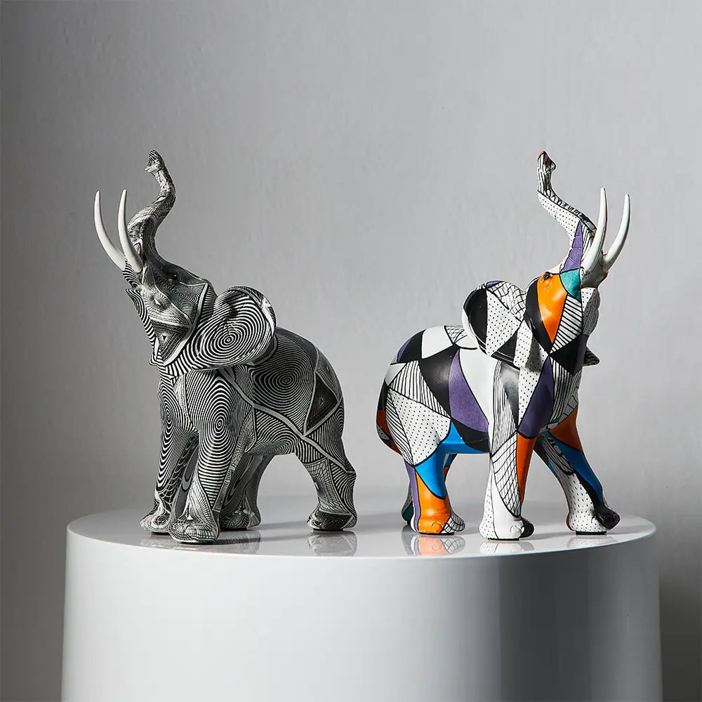 Painting Art Elephant Sculptures & Figurines Modern Decoration - WanderMart Co.