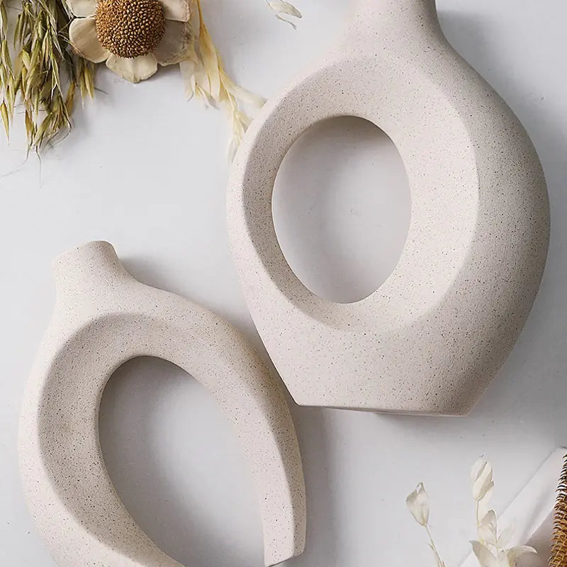 Nordic Ceramic Interlock Vase - WanderMart Co.