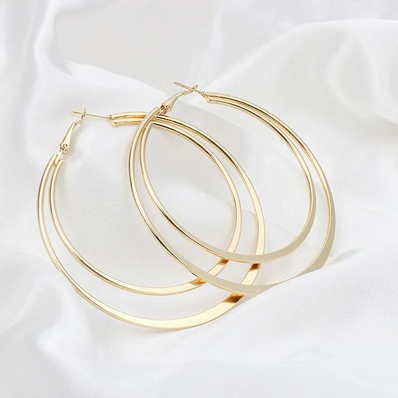 Big Hoop Large Circle Earrings - WanderMart Co.