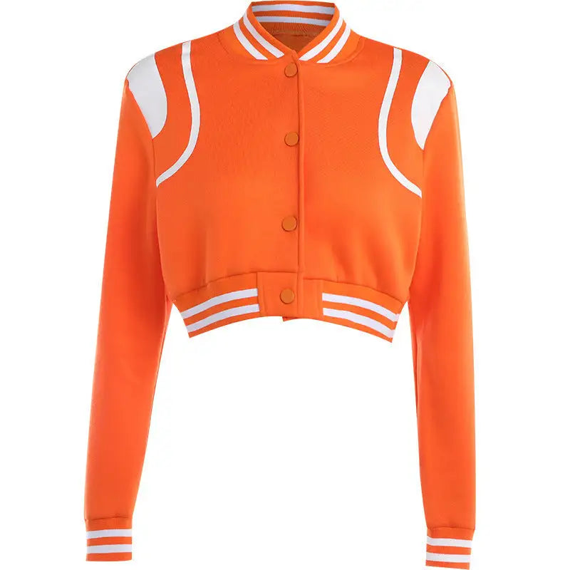 Cropped Varsity Jacket - WanderMart Co.