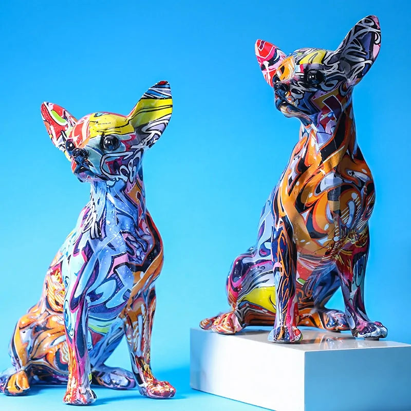 Creative Color Dog Statue - WanderMart Co.