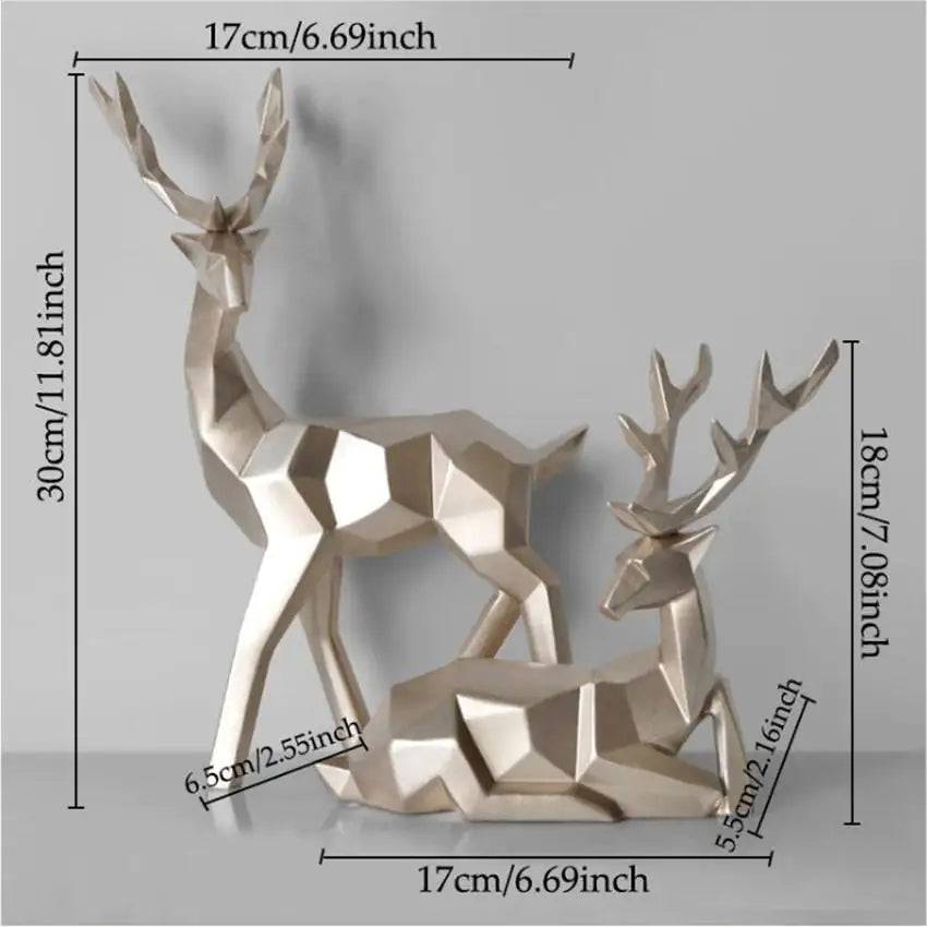 Deer Statue Reindeer Figurines - WanderMart Co.