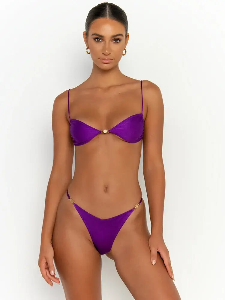 Sexy Micro Thong Push-Up Bikini - WanderMart Co.