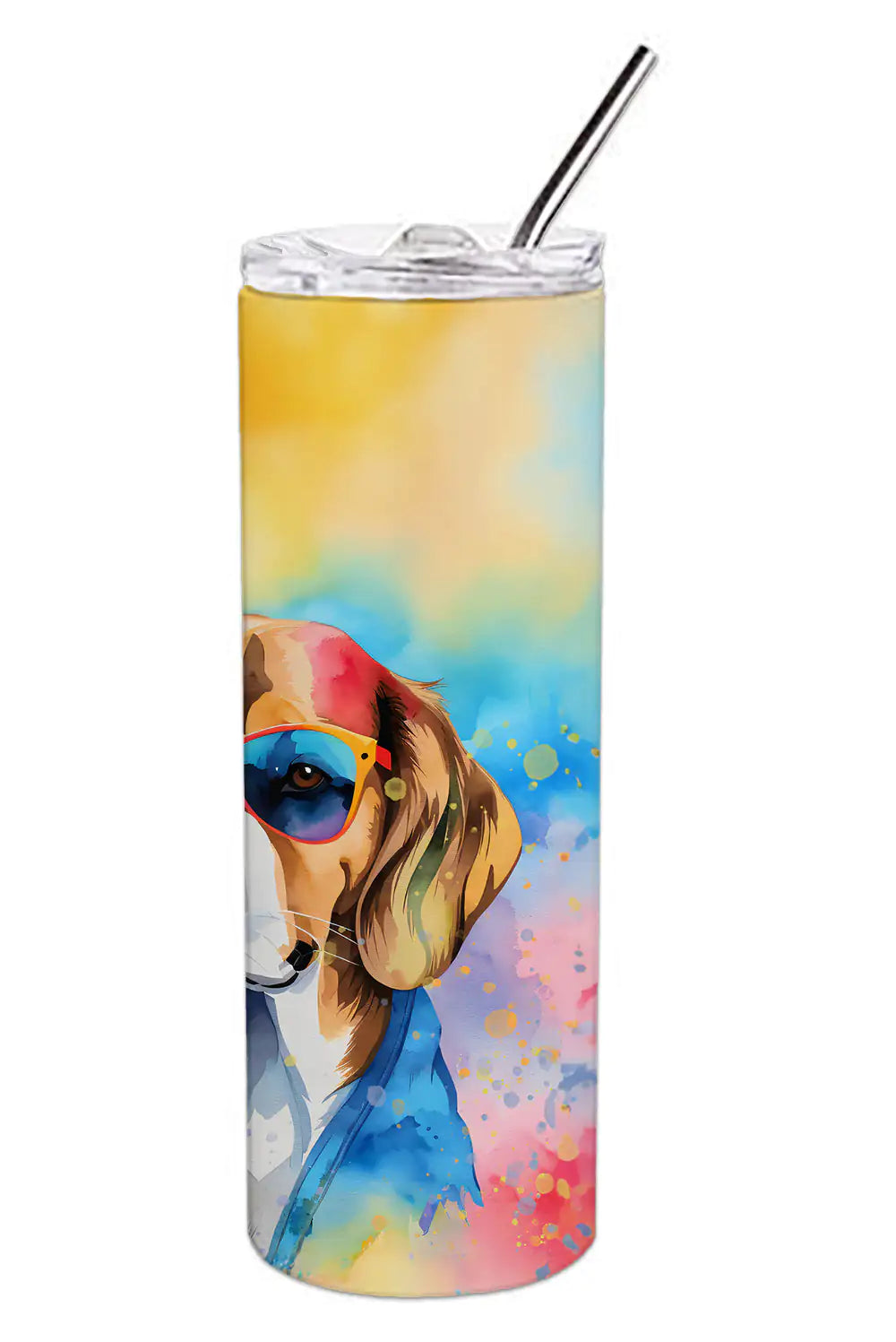 Beagle Hippie Dawg Stainless Steel Skinny Tumbler - WanderMart Co.