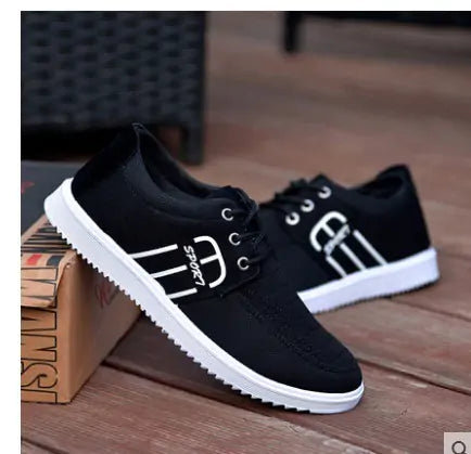 Men Canvas Shoes Trend Lace - WanderMart Co.