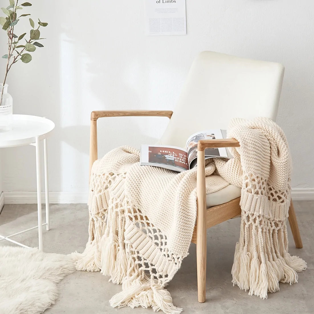 Handmade Hollow Tassel Blanket - WanderMart Co.