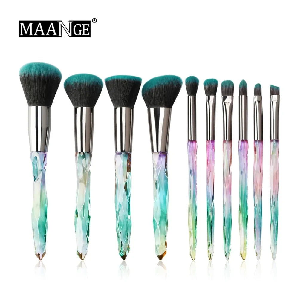 Professional Crystal Handle Makeup Brush Set - WanderMart Co.