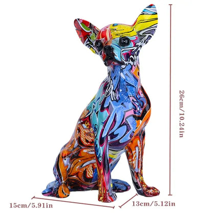 Creative Color Dog Statue - WanderMart Co.