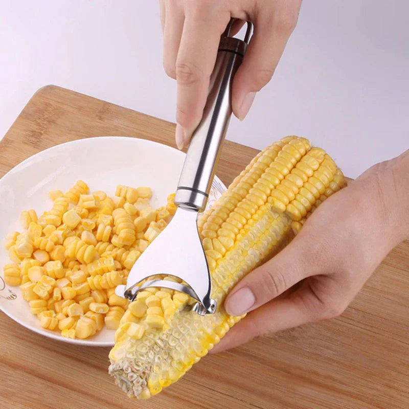 2x Corn Cob Peeler Stainless Steel Thresher Stripper Remover Kitchen Cutter Tool - WanderMart Co.