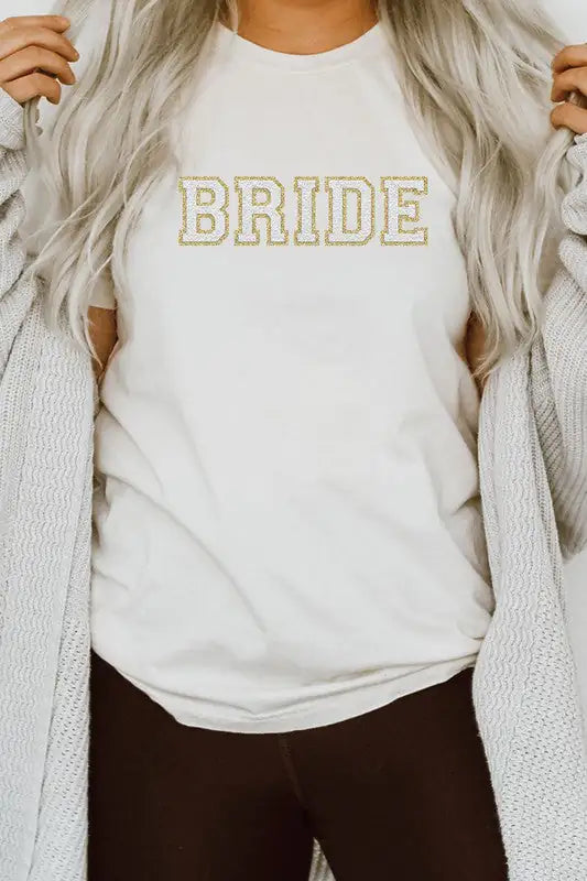 Bride Faux Chenille Graphic PLUS Tee - WanderMart Co.