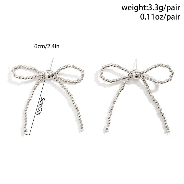 Bowknot Dangle Earrings - WanderMart Co.