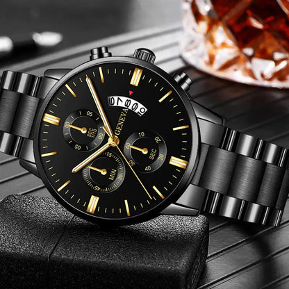 Fashion Men Stainless Steel Watch - WanderMart Co.