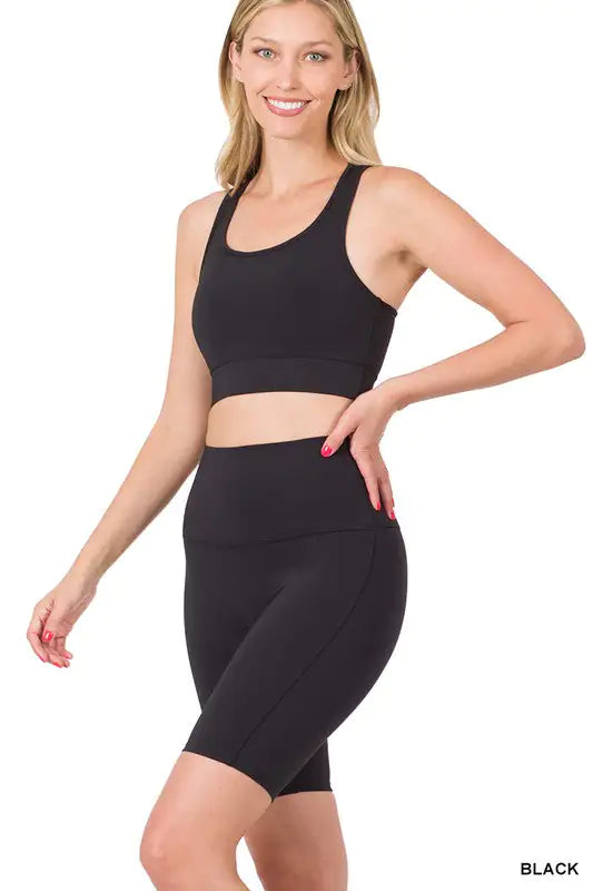 Athletic Tank Top & Biker Shorts Set - WanderMart Co.