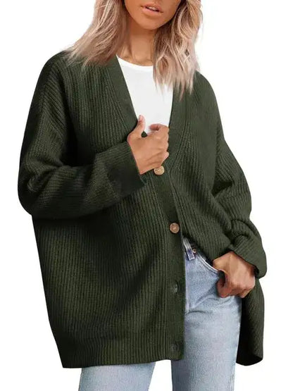 Cashmere Cardigan With V-Neck - WanderMart Co.