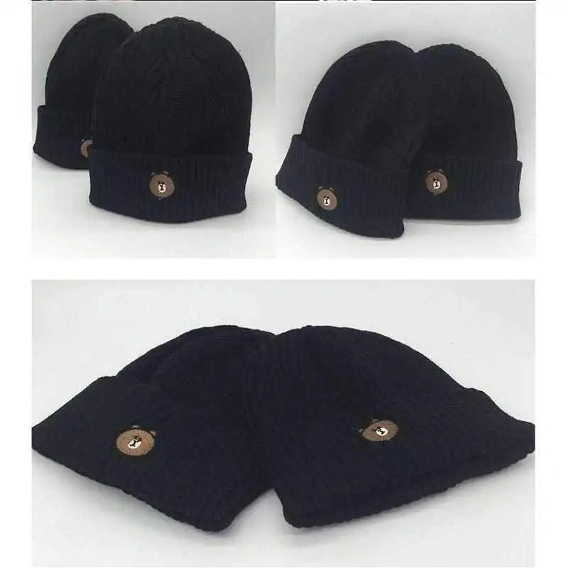 Bear Embroidered Beanie Hat - WanderMart Co.