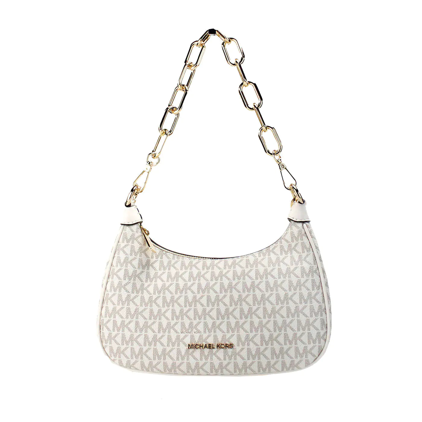 Michael Kors Cora Medium Light Cream PVC Pouchette Bag - WanderMart Co.