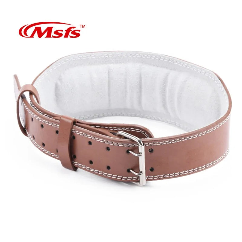 Leather Weightlifting Belt Gym - WanderMart Co.