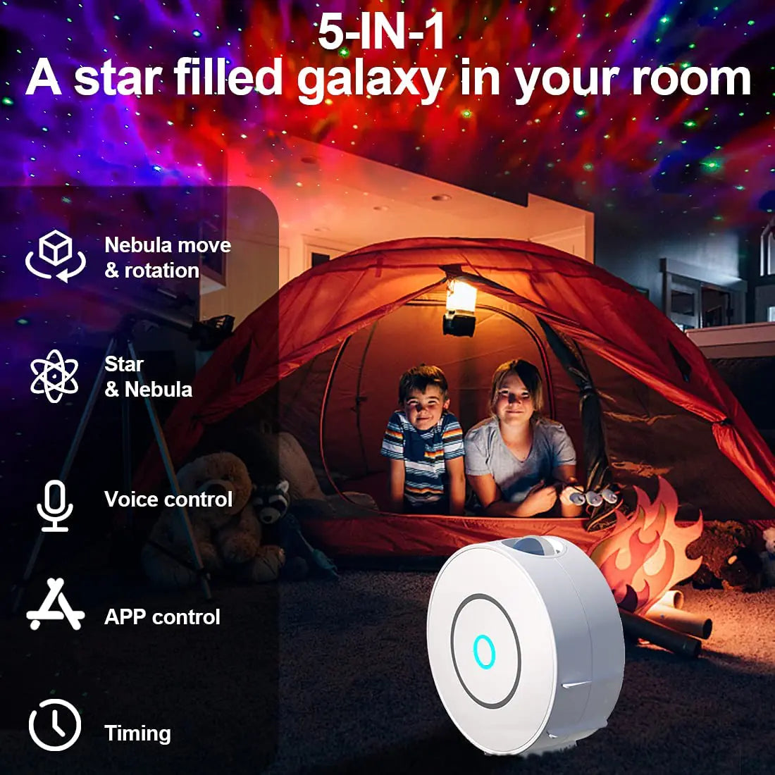 Smart Galaxy Projector: Colorful Starry Sky - WanderMart Co.