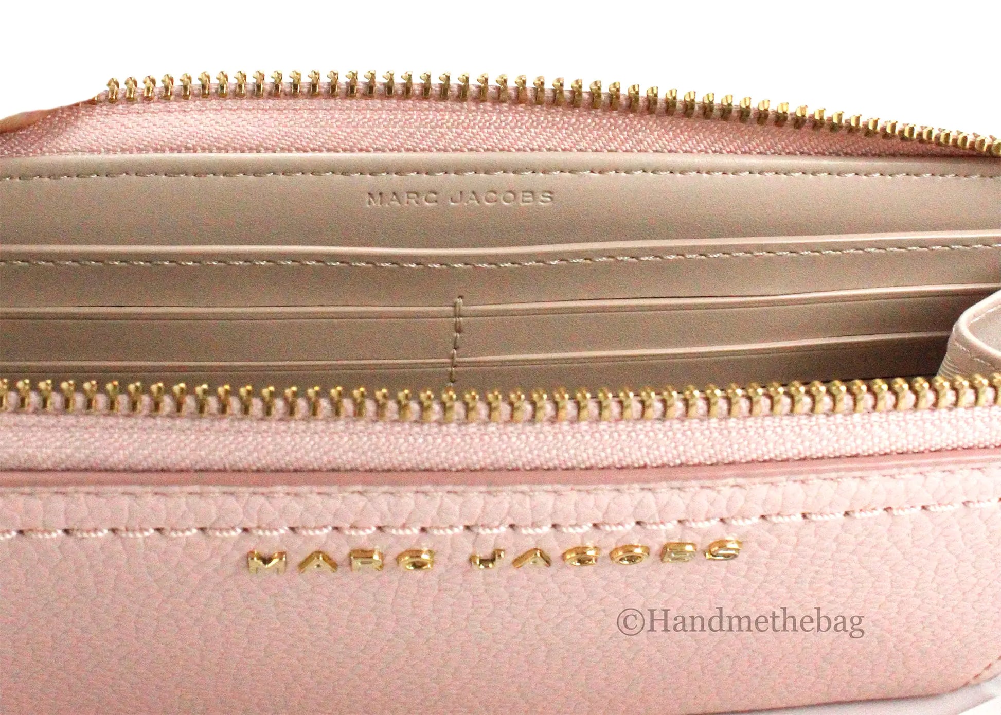 Marc Jacobs Large Peach Whip Leather Continental Phone Wallet - WanderMart Co.