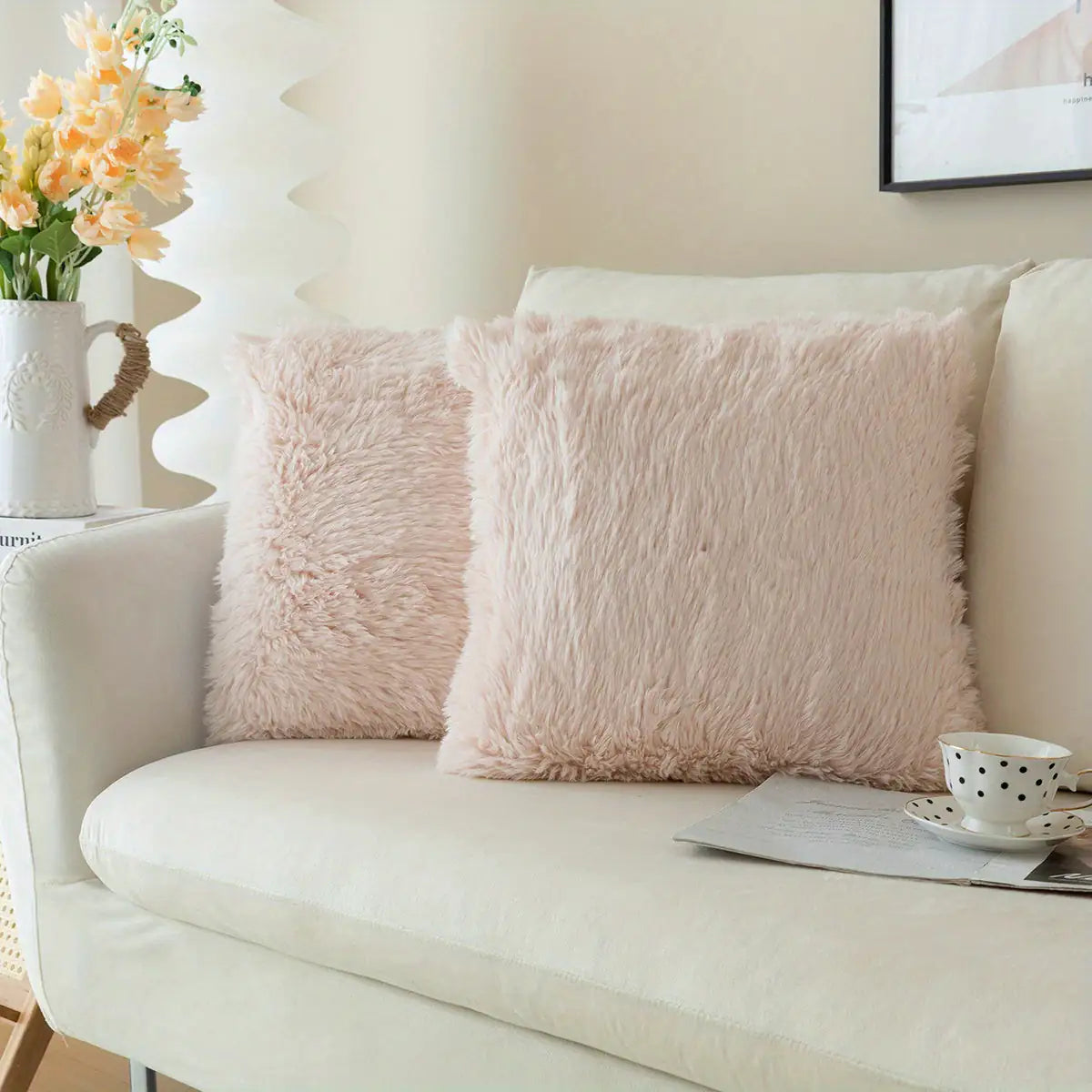 Luxurious Soft Faux Fur Throw Pillow Covers - WanderMart Co.