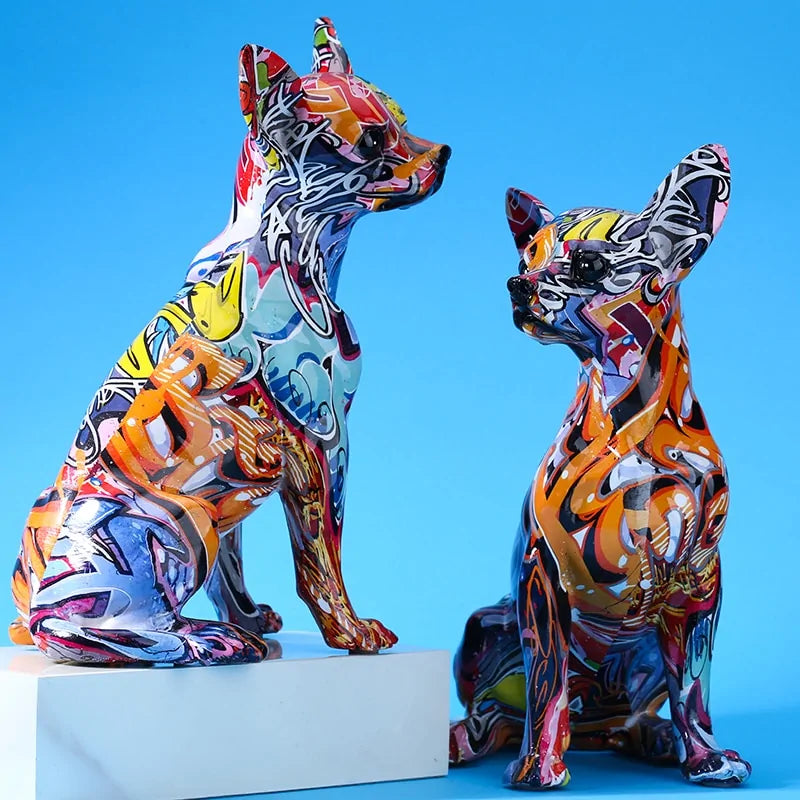 Creative Color Dog Statue - WanderMart Co.