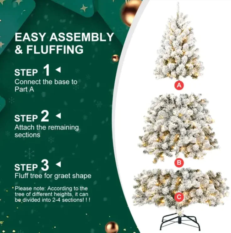 Frost Glow 5ft Flocked Tree - WanderMart Co.