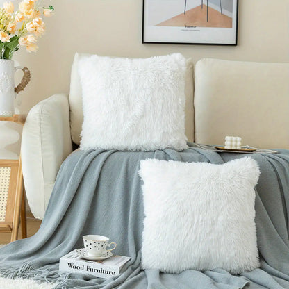 Luxurious Soft Faux Fur Throw Pillow Covers - WanderMart Co.