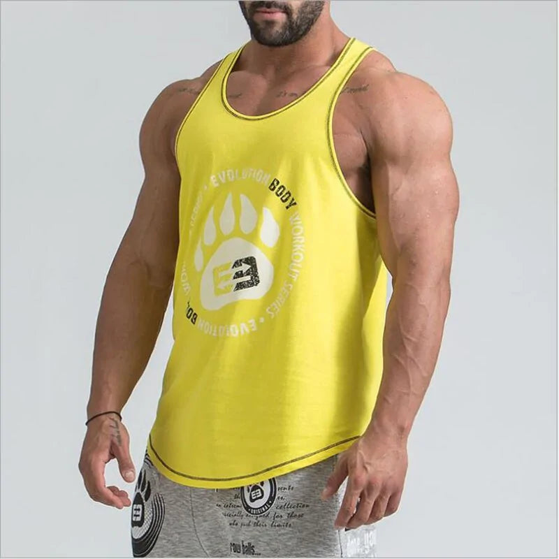 2019 Men's Bodybuilding Stringer Tank Tops: Fitness Singlets - WanderMart Co.