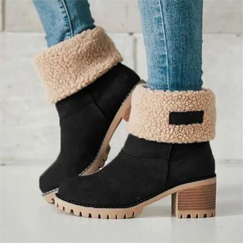 Women's Winter Fur Warm Snow Boots - WanderMart Co.