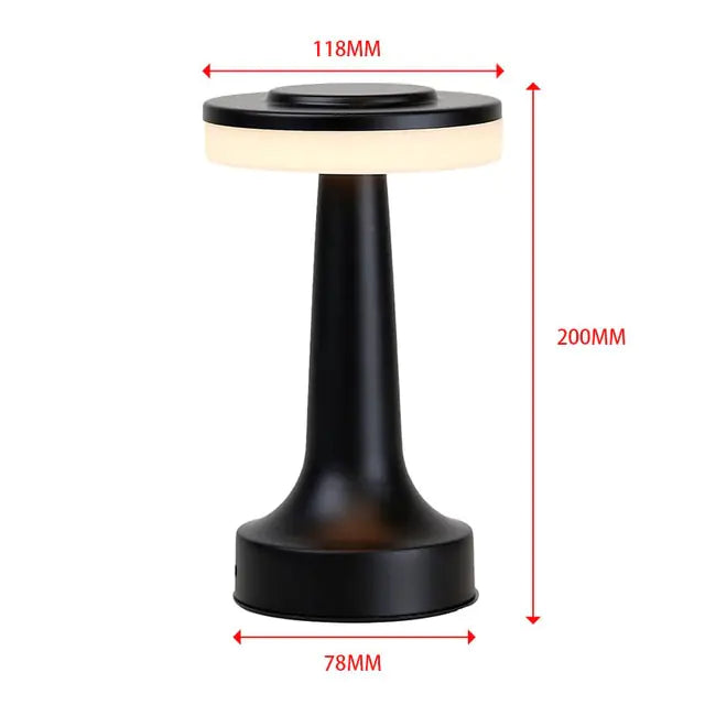 Retro Bar Desk Table Lamp Rechargeable Wireless Touch Sensor Night Light for Restaurant Coffee Bedroom Bedside Home Decor Lamps - WanderMart Co.