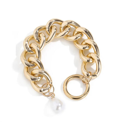 Women's Chain Bracelet with Pearl Pendant - WanderMart Co.