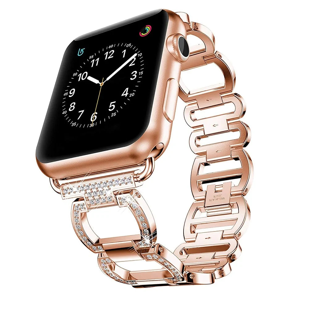 Luxury Metal Diamond Bracelet for Apple Watch - WanderMart Co.