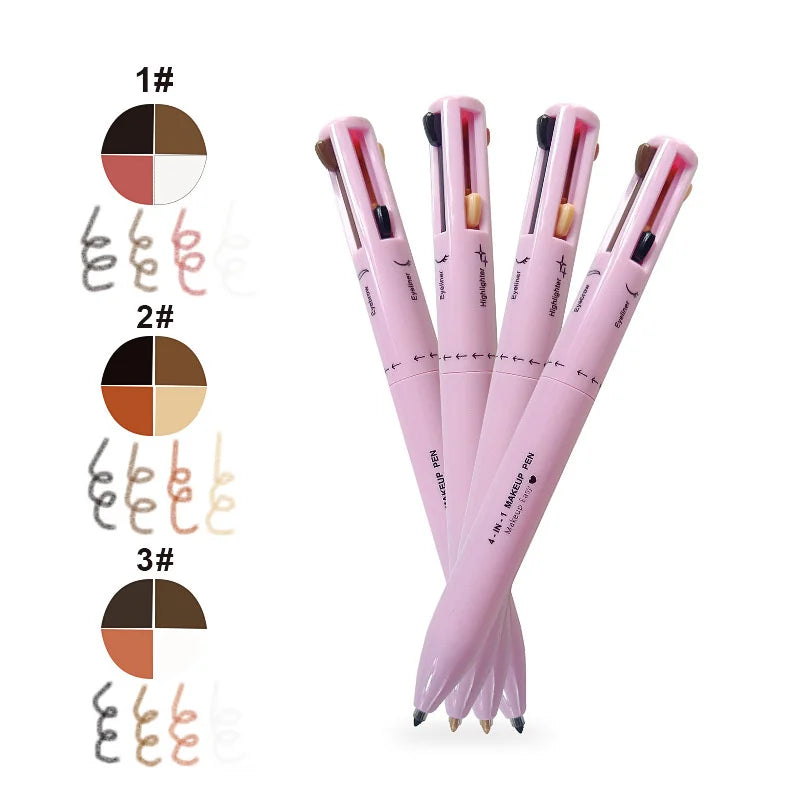 4 In 1 Face Makeup Pen Eyebrow - WanderMart Co.