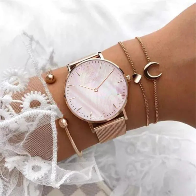 Luxury Brand Rose Gold Watch - WanderMart Co.