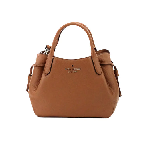 Kate Spade Dumpling Small Gingerbread Leather Satchel Crossbody Bag - WanderMart Co.