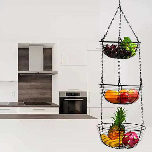 3-Tier Hanging Fruit Basket - WanderMart Co.