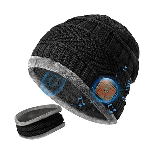 Beanie With Headphone Speaker Mic - WanderMart Co.