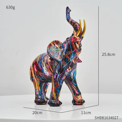 Painting Art Elephant Sculptures & Figurines Modern Decoration - WanderMart Co.