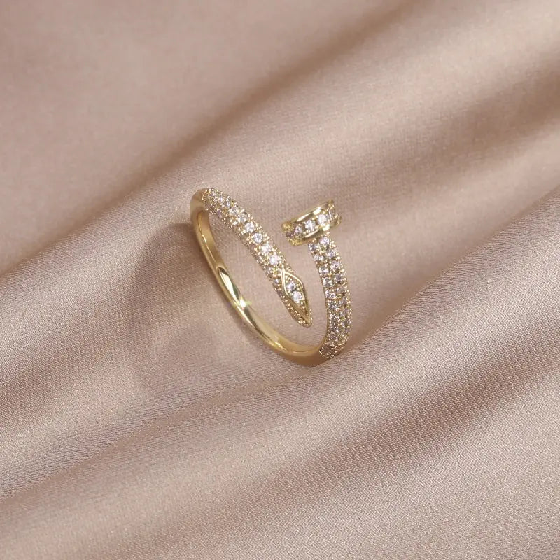 Classic Korean Style Copper Zircon Ring - WanderMart Co.