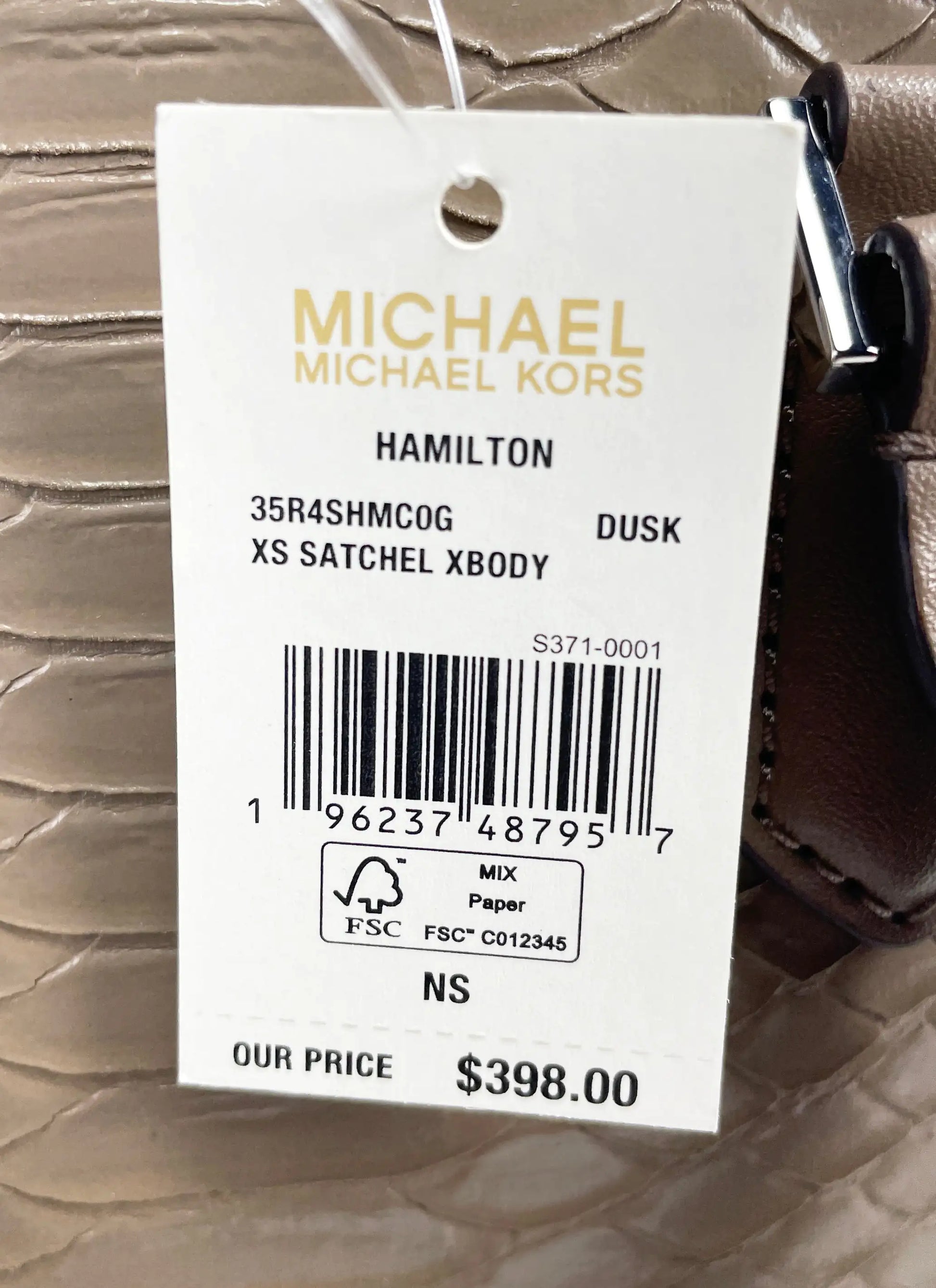 Michael Kors Hamilton XS Dusk Snake Satchel Crossbody - WanderMart Co.